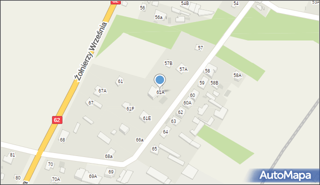 Stanisławowo, Stanisławowo, 61A, mapa Stanisławowo