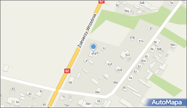 Stanisławowo, Stanisławowo, 67A, mapa Stanisławowo
