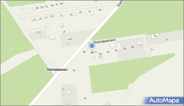 Stanisławowo, Stanisławowo, 58, mapa Stanisławowo