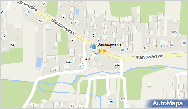 Staniszewskie, Staniszewskie, 143, mapa Staniszewskie