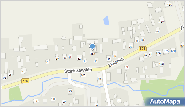 Staniszewskie, Staniszewskie, 33a, mapa Staniszewskie