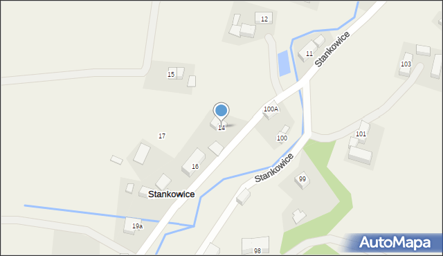 Stankowice, Stankowice, 14, mapa Stankowice