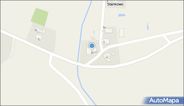 Stankowo, Stankowo, 10, mapa Stankowo