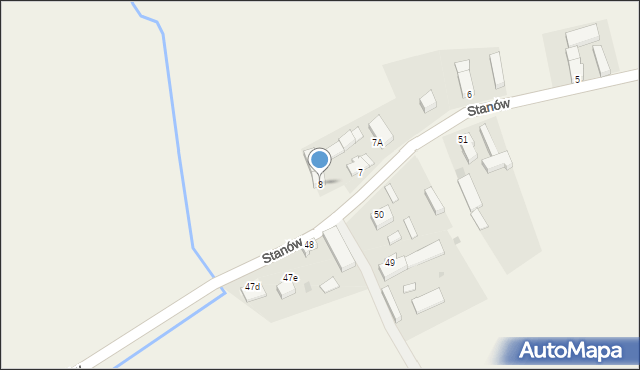 Stanów, Stanów, 8, mapa Stanów