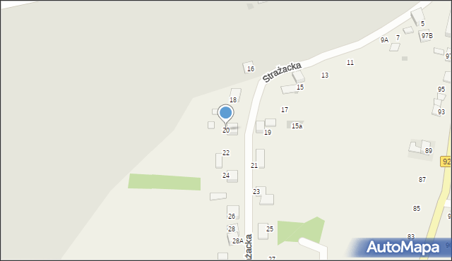 Stanowice, Strażacka, 20, mapa Stanowice