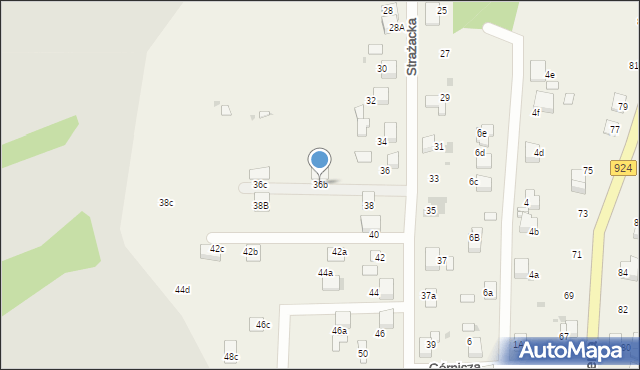 Stanowice, Strażacka, 36b, mapa Stanowice