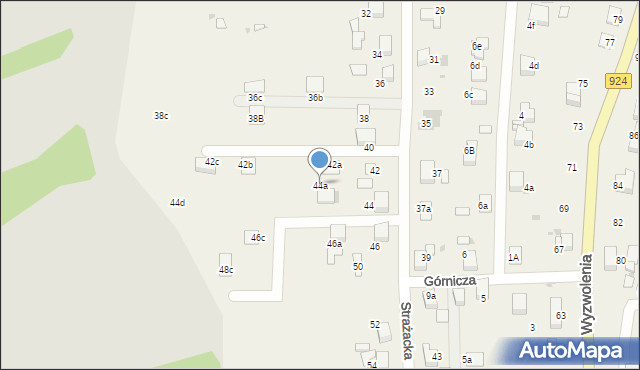 Stanowice, Strażacka, 44a, mapa Stanowice