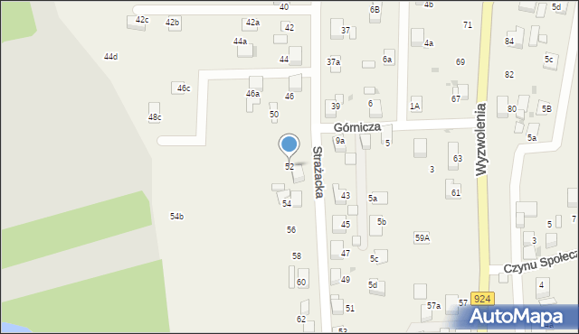 Stanowice, Strażacka, 52, mapa Stanowice