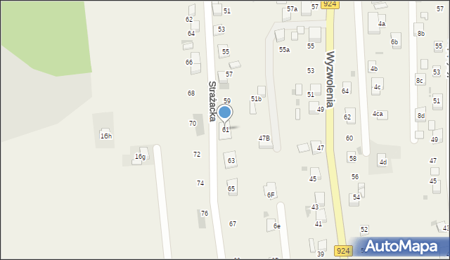 Stanowice, Strażacka, 61, mapa Stanowice