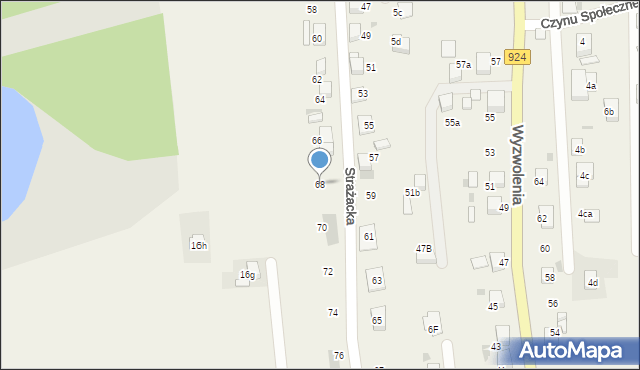 Stanowice, Strażacka, 68, mapa Stanowice