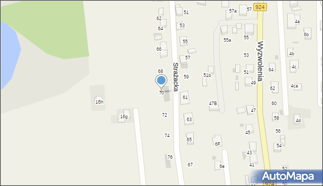 Stanowice, Strażacka, 70, mapa Stanowice