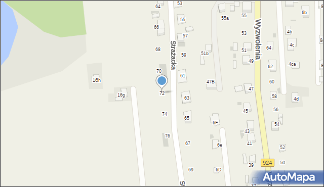 Stanowice, Strażacka, 72, mapa Stanowice