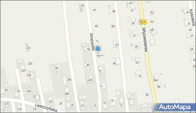 Stanowice, Strażacka, 73, mapa Stanowice