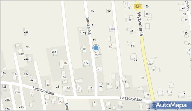 Stanowice, Strażacka, 75, mapa Stanowice