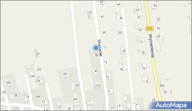Stanowice, Strażacka, 78, mapa Stanowice