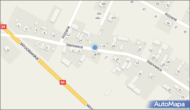 Stanowice, Stanowice, 15, mapa Stanowice