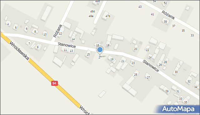 Stanowice, Stanowice, 17, mapa Stanowice