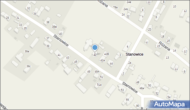 Stanowice, Stanowice, 42, mapa Stanowice