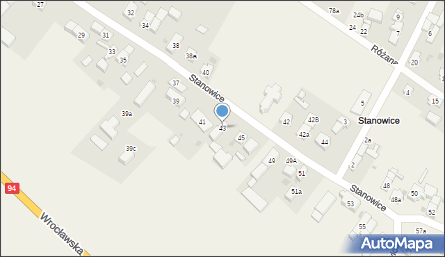 Stanowice, Stanowice, 43, mapa Stanowice
