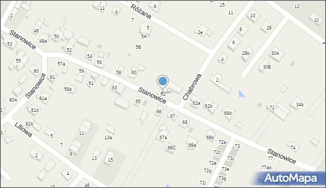 Stanowice, Stanowice, 62, mapa Stanowice