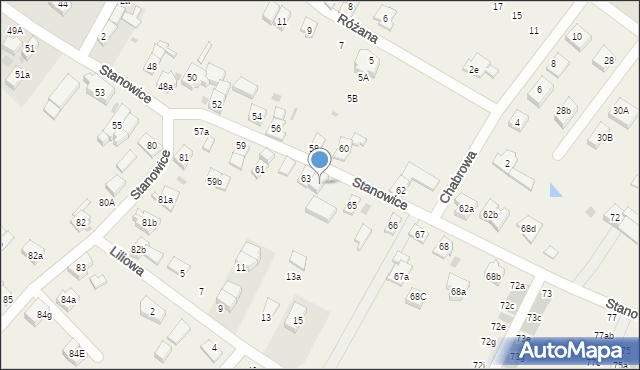Stanowice, Stanowice, 64, mapa Stanowice