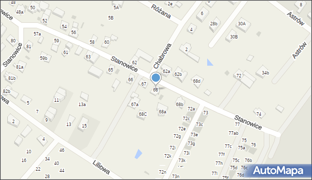 Stanowice, Stanowice, 68, mapa Stanowice