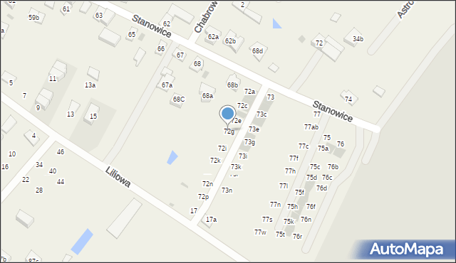 Stanowice, Stanowice, 72g, mapa Stanowice