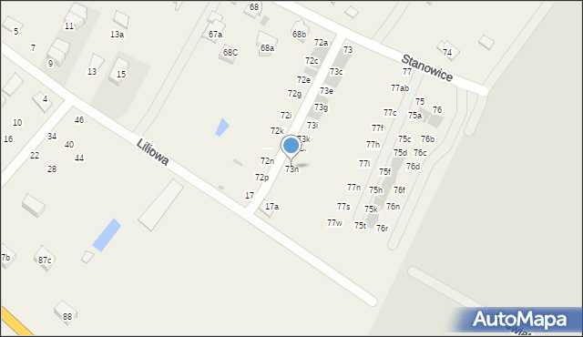 Stanowice, Stanowice, 73n, mapa Stanowice