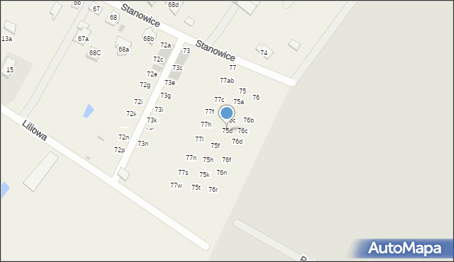 Stanowice, Stanowice, 75d, mapa Stanowice