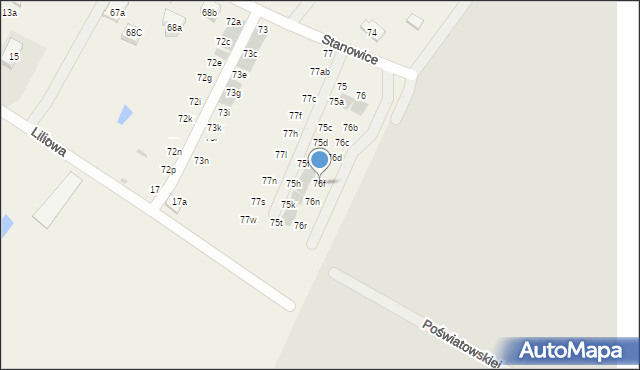 Stanowice, Stanowice, 76f, mapa Stanowice