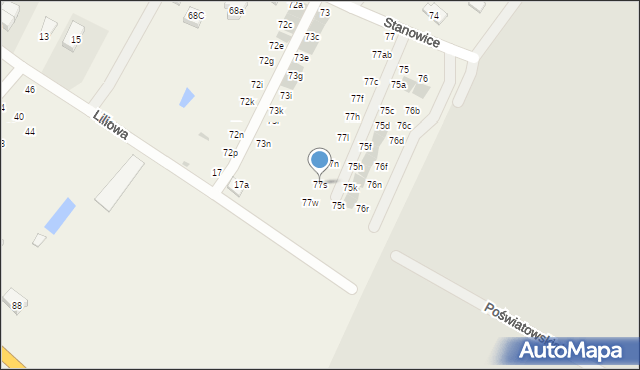 Stanowice, Stanowice, 77s, mapa Stanowice