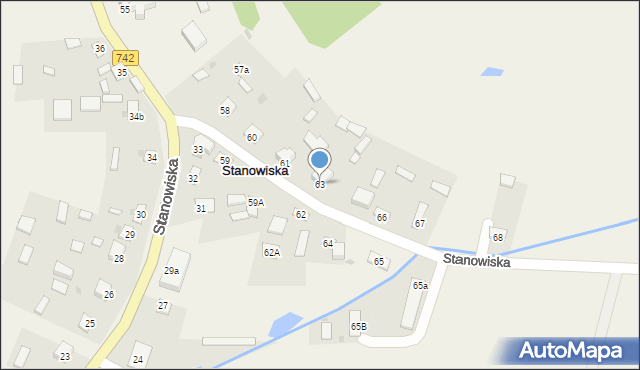 Stanowiska, Stanowiska, 63, mapa Stanowiska