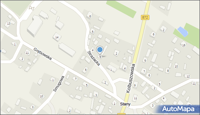 Stany, Strażacka, 3, mapa Stany