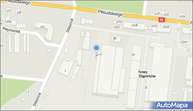 Stąporków, Staszica Stanisława, 1a, mapa Stąporków