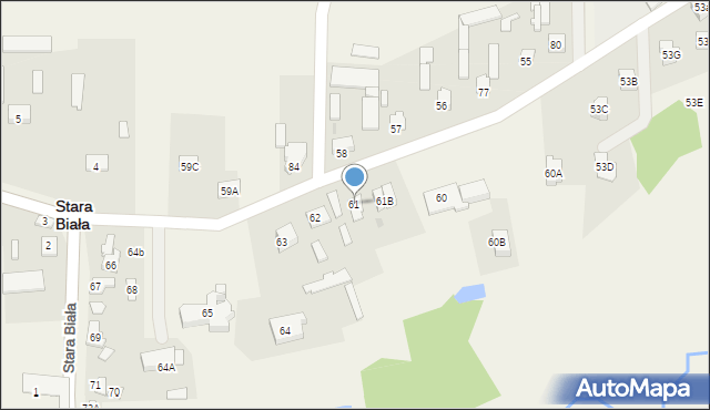 Stara Biała, Stara Biała, 61, mapa Stara Biała