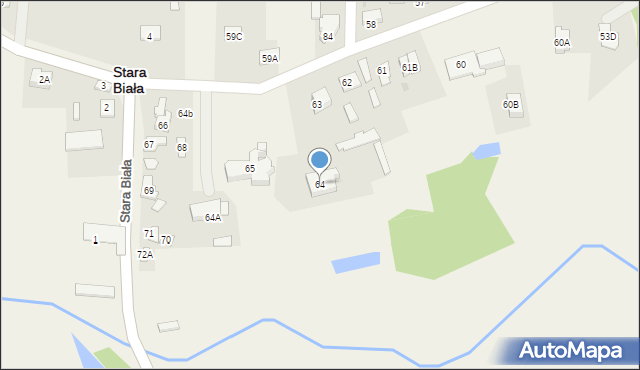 Stara Biała, Stara Biała, 64, mapa Stara Biała