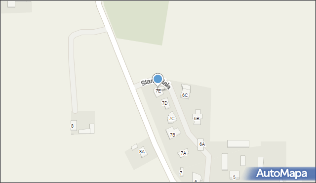 Stara Biała, Stara Biała, 7E, mapa Stara Biała