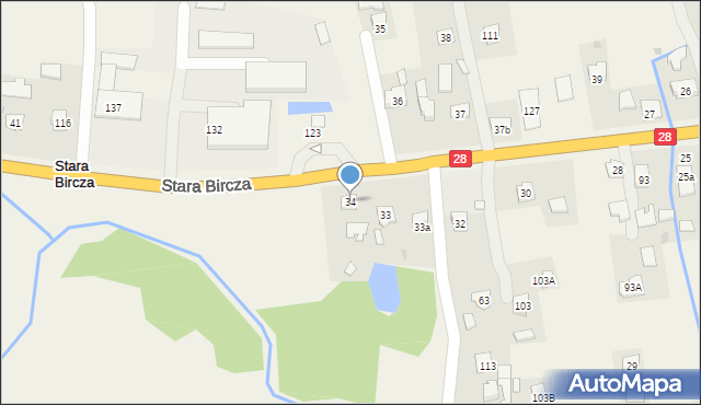 Stara Bircza, Stara Bircza, 34, mapa Stara Bircza