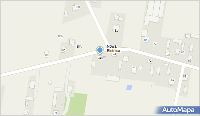 Stara Błotnica, Stara Błotnica, 74A, mapa Stara Błotnica