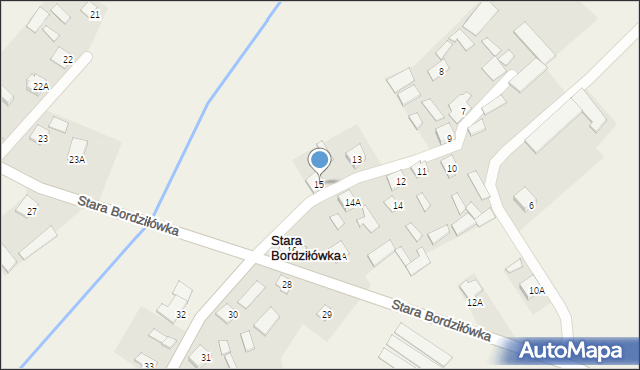 Stara Bordziłówka, Stara Bordziłówka, 15, mapa Stara Bordziłówka