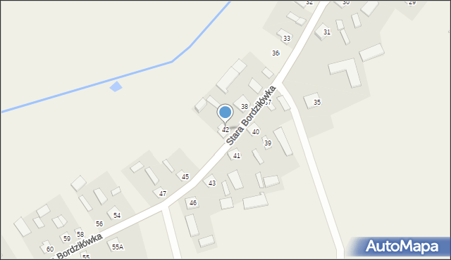 Stara Bordziłówka, Stara Bordziłówka, 42, mapa Stara Bordziłówka
