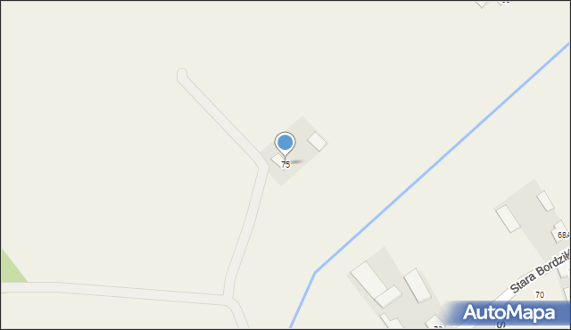 Stara Bordziłówka, Stara Bordziłówka, 75, mapa Stara Bordziłówka