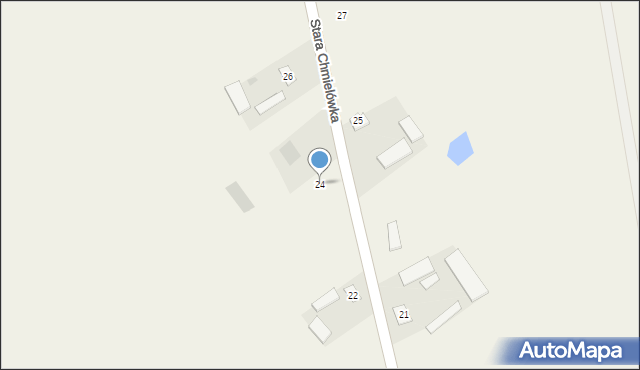 Stara Chmielówka, Stara Chmielówka, 24, mapa Stara Chmielówka