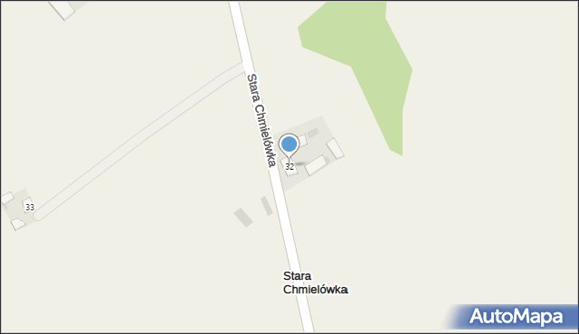 Stara Chmielówka, Stara Chmielówka, 32, mapa Stara Chmielówka