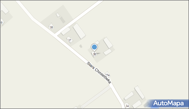 Stara Chmielówka, Stara Chmielówka, 36, mapa Stara Chmielówka