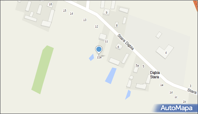 Stara Dąbia, Stara Dąbia, 11a, mapa Stara Dąbia