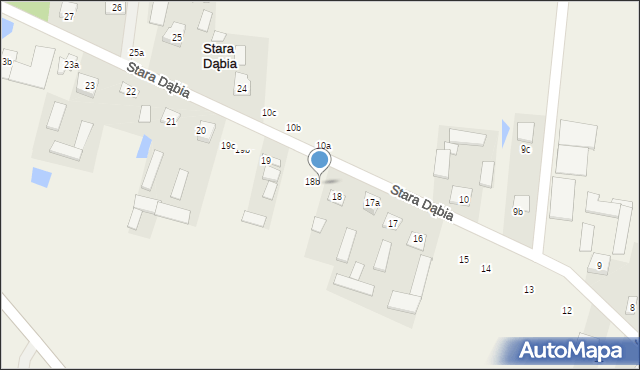 Stara Dąbia, Stara Dąbia, 18a, mapa Stara Dąbia