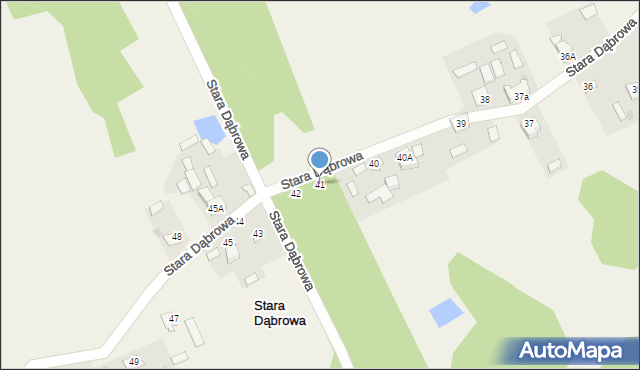 Stara Dąbrowa, Stara Dąbrowa, 41, mapa Stara Dąbrowa
