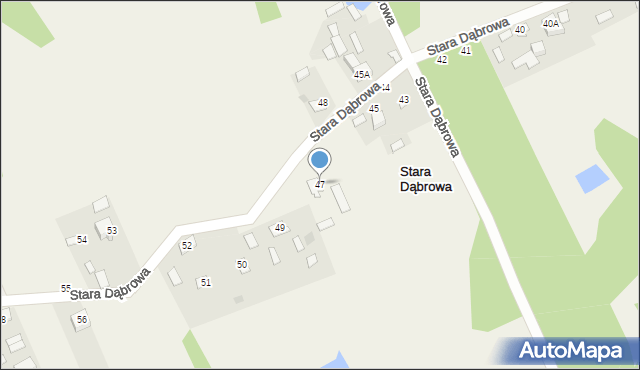 Stara Dąbrowa, Stara Dąbrowa, 47, mapa Stara Dąbrowa