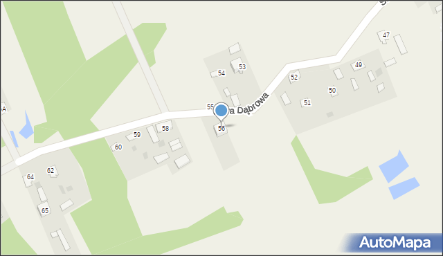 Stara Dąbrowa, Stara Dąbrowa, 56, mapa Stara Dąbrowa